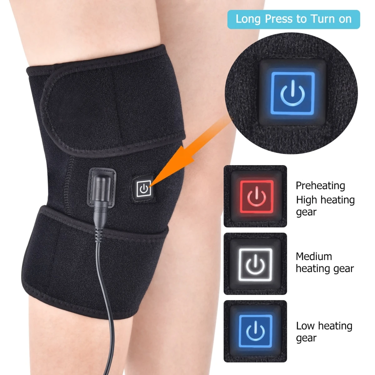 Electric Heating Knee Wrap Pad (৬ মাসের গ্যারান্টি)