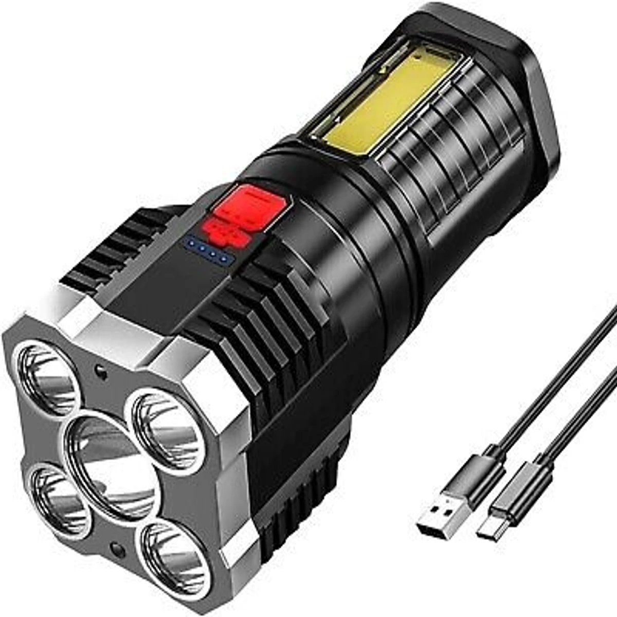 HY912 Usb Charge flash light 5 LED Light