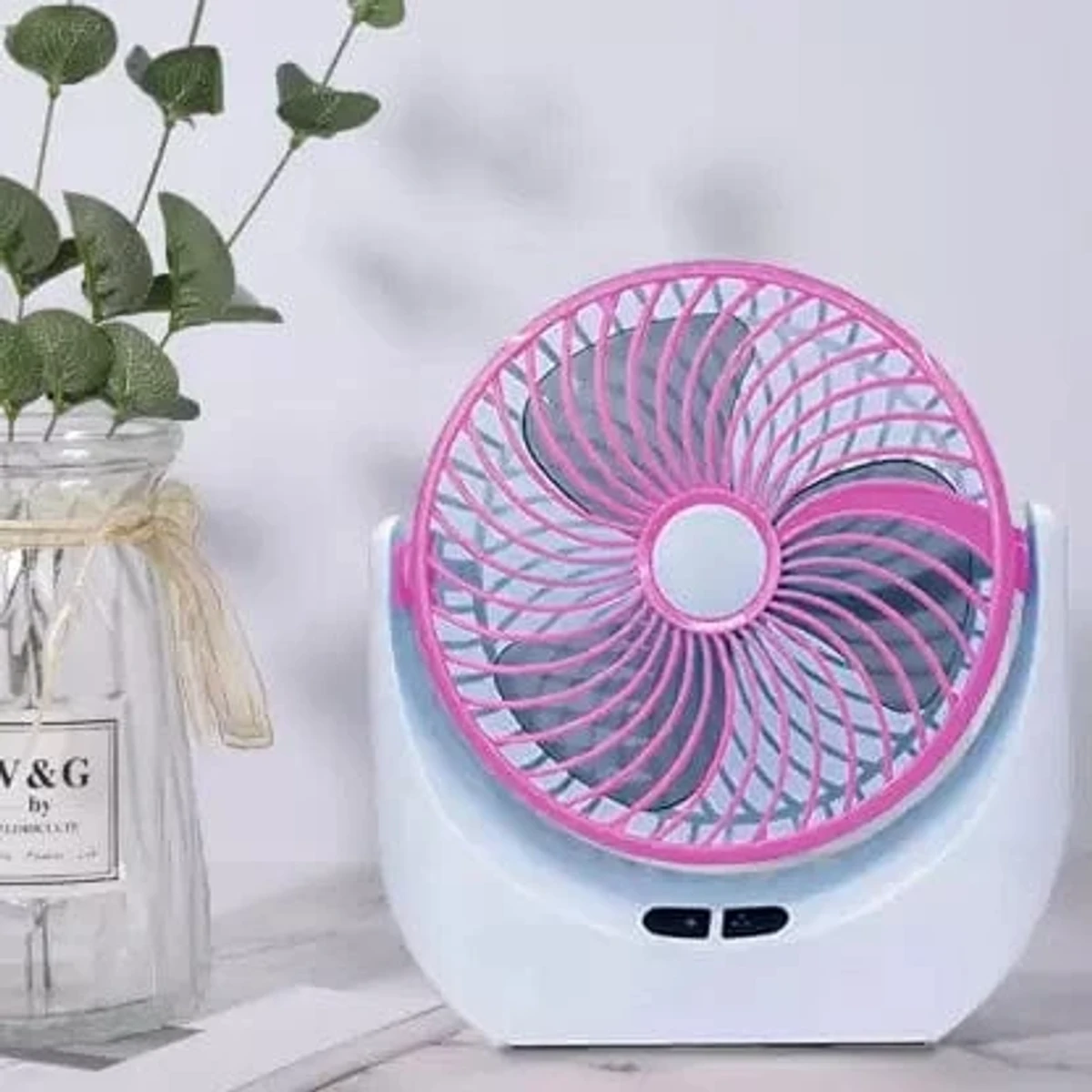 Super Powerful Lithium Rechargeable Mini Table Fan with LED Light USB Charging Protection And Strong wind