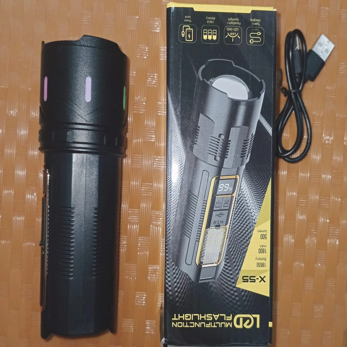 Powerful Digital Torch Zoom Light