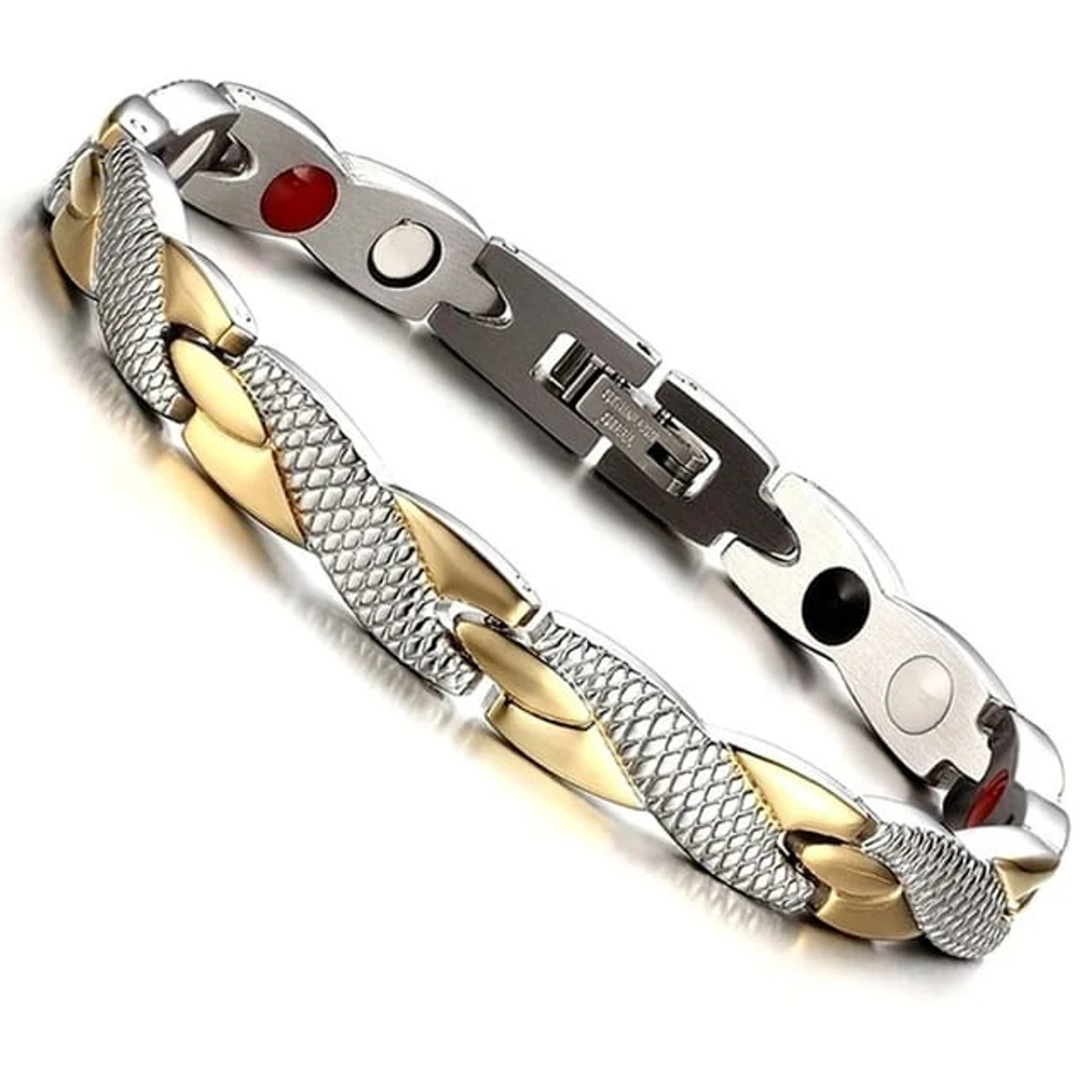Twisted Dragon Pattern Healthy Care Magnetic Alloy Bracelet