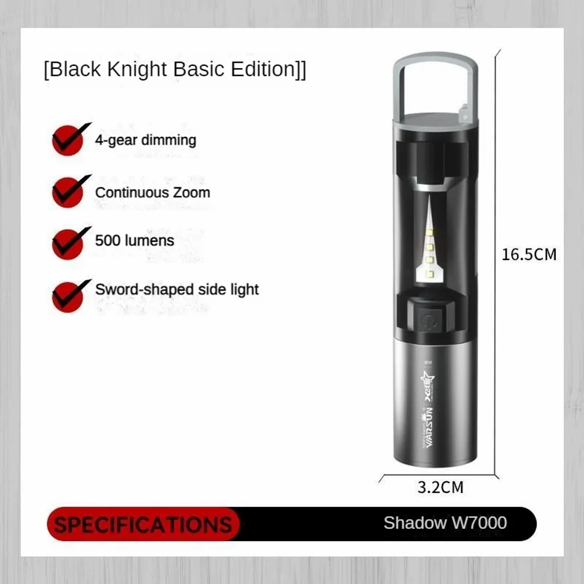 (USB) multifunctional flashlight