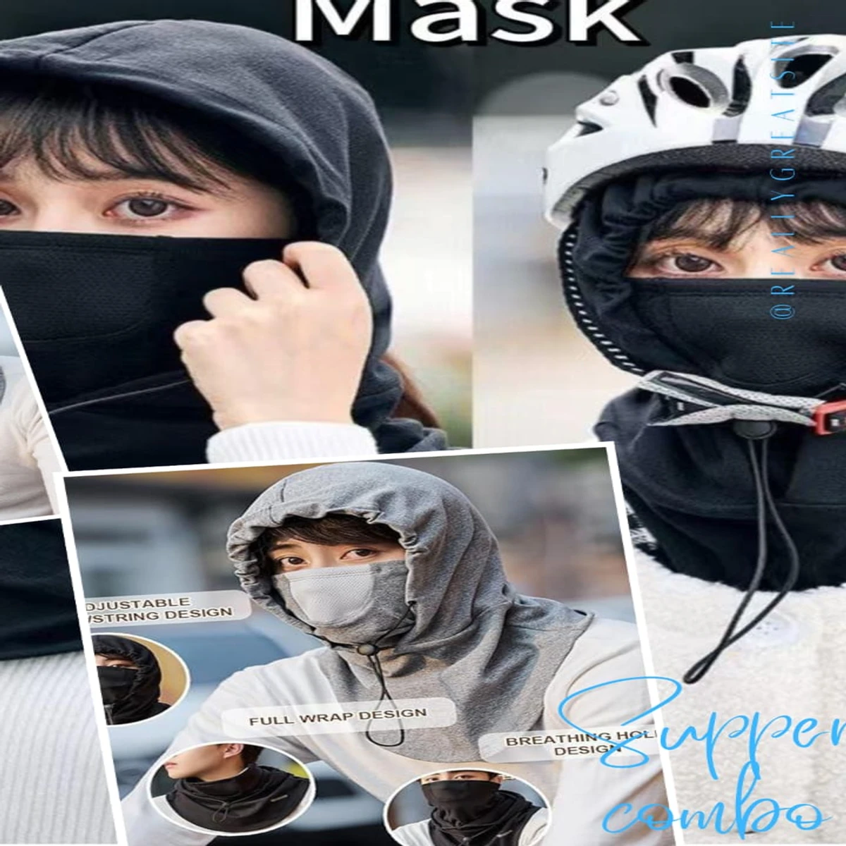 ( অরজিনাল চায়না ) ২ পিস Face Mask কালার ( Black_Gray )